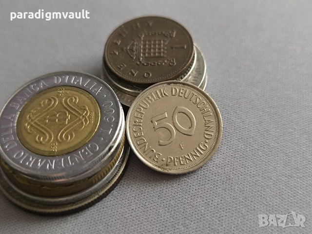 Монета - Германия - 50 пфенига | 1989г.; серия F