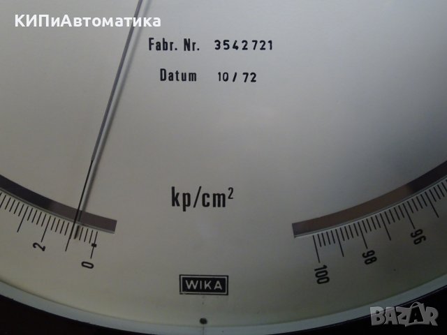 образцов манометър WIKA NG 250 model 342.11 100Bar, снимка 4 - Резервни части за машини - 42131923