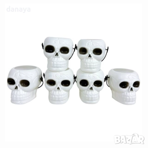 6144 Комплект мини кошнички Череп, 6 броя, снимка 3 - Други - 51856894