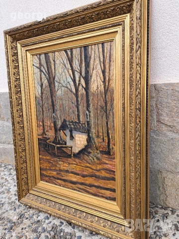 голяма авторска картина горски пейзаж , снимка 2 - Картини - 54017389