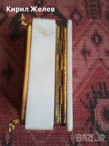 Кутия за бижута стара мраморна с бронзови крачета 43735, снимка 6 - Колекции - 44448881