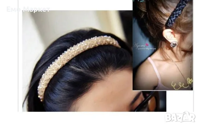 Модерна диадема за глава с камъни, снимка 8 - Аксесоари за коса - 49102350