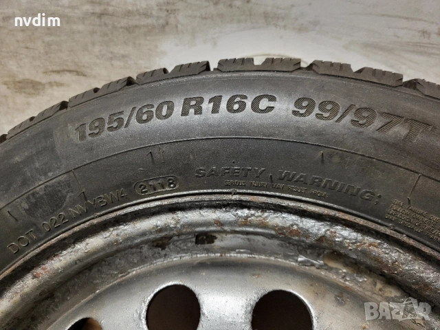 195/60/16C Kumho 9 mm с джанти 16 цола 5х112 зимни гуми форд галакси сеат алхамбра фолцваген шаран, снимка 14 - Гуми и джанти - 54049055