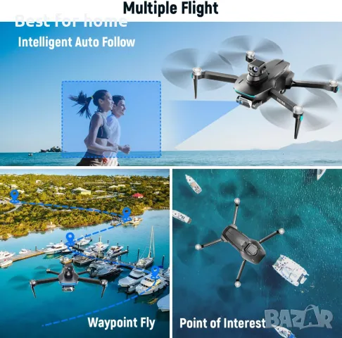 Дрон GPS висок клас  HYTOBP S162 Max с 4K камера, снимка 7 - Дронове и аксесоари - 48477202