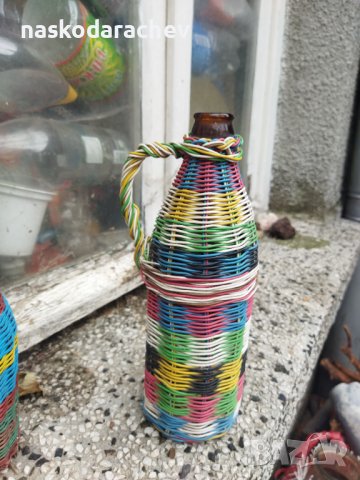 Ръчно плетени шишета за декорация , снимка 7 - Декорация за дома - 38978105