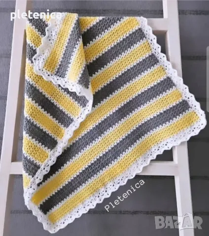 Нежно бебешко одеялце Ръчна изработка 