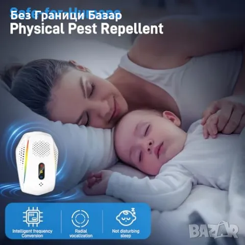 Нов Ултразвуков Уред Против Вредители 4 броя, 3 Режима против Мишки, Насекоми, Хлебарки, снимка 4 - Други стоки за дома - 50285890