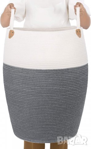 SONGMICS, Памучна кошница за пране 125L за играчки Дрехи Одеяла и.др, снимка 9 - Други - 40056713