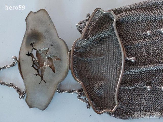 Сребърна дамска чантичка(уникат-сребро 800 проба), снимка 9 - Антикварни и старинни предмети - 38527562