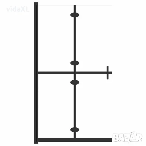 vidaXL Сгъваема стена за душ с прозрачно ESG стъкло, 80x190 см