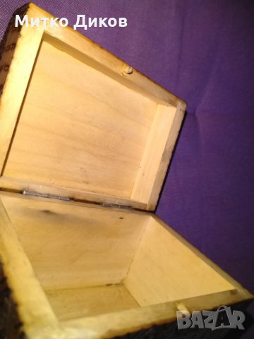 Кутия дървена пирографирана от соца 118х81х95мм, снимка 5 - Декорация за дома - 29590808