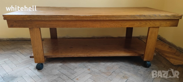 Ретро Масивна Дървена Холна Маса, снимка 3 - Маси - 52103785