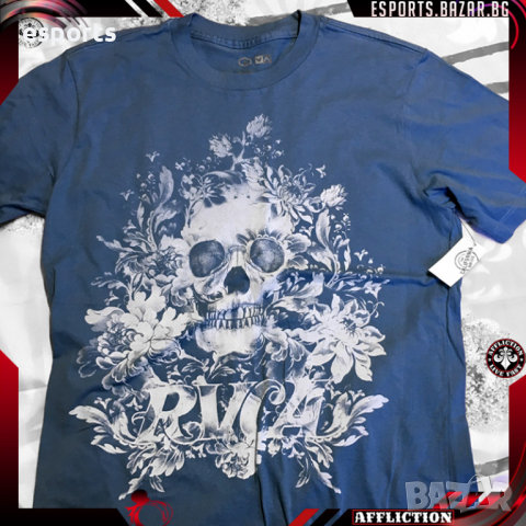 Мъжка тениска RVCA Blue Skull размер М