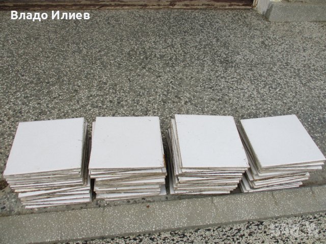 Фаянсови плочки-нови бели 22 броя по БДС,бели употребявани 82 бр.- 15/15 см, снимка 3 - Облицовки - 29848903