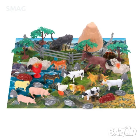 Комплект за игра Животни във ферма - 50 бр S_1232691, снимка 2 - Фигурки - 47904660