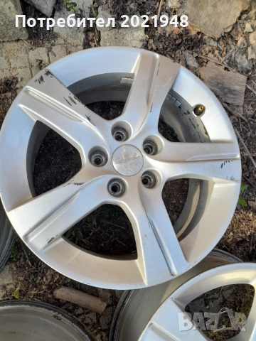 Продава оригинални алуминиеви джанти за Пежо,16 цола, снимка 4 - Гуми и джанти - 52664997