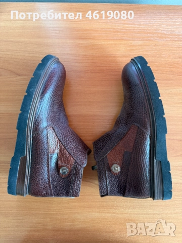 Мъжки кожени боти – кафяви, номер 41, снимка 3 - Мъжки боти - 52056812