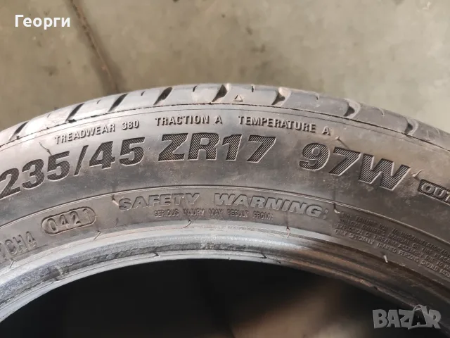 2бр. летни гуми 235/45/17 Kumho, снимка 3 - Гуми и джанти - 55842339