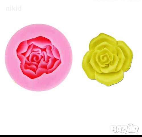 островърхо цвете силиконов молд форма украса мъфини фондан торта шоколад и др, снимка 2 - Форми - 16178144