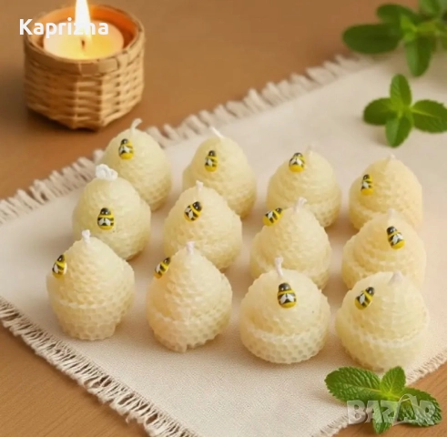 Комплект 12 ръчно изработени свещи в подаръчна кутия