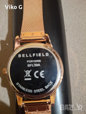 Bellfield Часовник с дизайн на морско конче, Розово-златист / Черен, снимка 3 - Дамски - 52807839