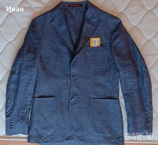 Ново мъжко сако с етикетите от 100 % лен DESSIZZO MONNI MILANO 