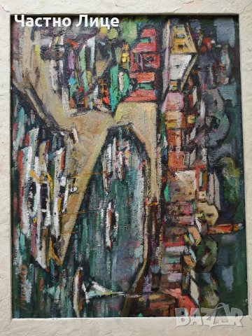 Картина Пейзаж от 70те г на 20 в. на известния художник Христо Антонов , снимка 2 - Колекции - 37712006