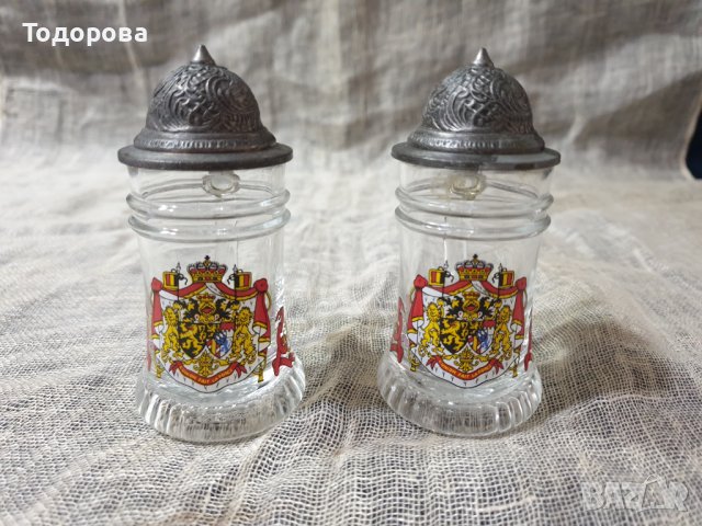 Малки стъклени халбички с капачета, снимка 2 - Чаши - 42612463