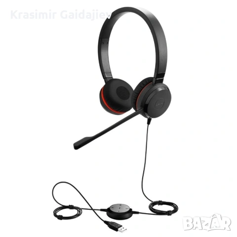 Слушалки Jabra Evolve 20, MS, Stereo USB-А, Черни