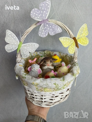 Великденска кошничка , снимка 3 - Ръчно изработени сувенири - 53878968