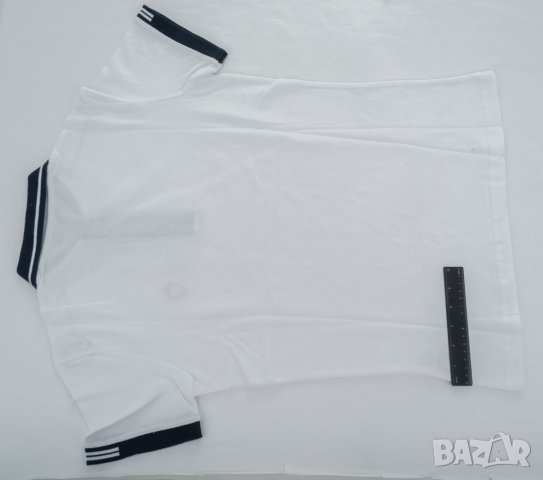 Дамска памучна блуза в бяло с тъмносини кантове Sir Raymond Tailor - M, снимка 7 - Блузи с дълъг ръкав и пуловери - 42823618