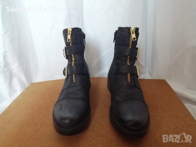 №38 дамски боти естествена кожа в черен цвят марка 5th Avenue, снимка 3 - Дамски боти - 52915798
