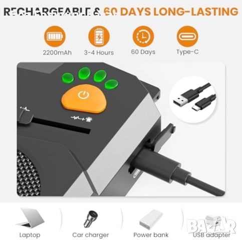 Ново Ултразвуково устройство против лай за кучета 3 режима, 15м обхват, снимка 6 - За кучета - 52250510