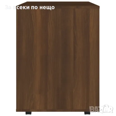 Шкаф с колелца, кафяв дъб, 60x53x72 см, инженерно дърво, снимка 4 - Шкафове - 48005099