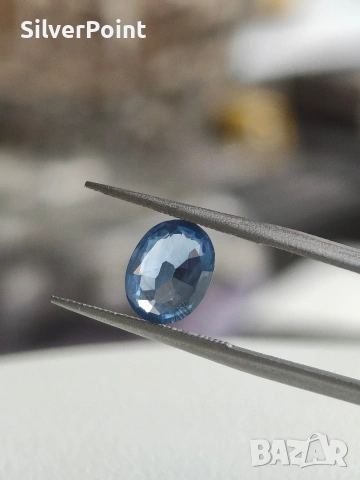 Сапфир Cornflower blue голям с швейцарски сертификат , снимка 6 - Други - 54082904