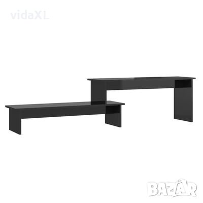 vidaXL ТВ шкаф, черен гланц, 180x30x43 см, ПДЧ(SKU:806272, снимка 1