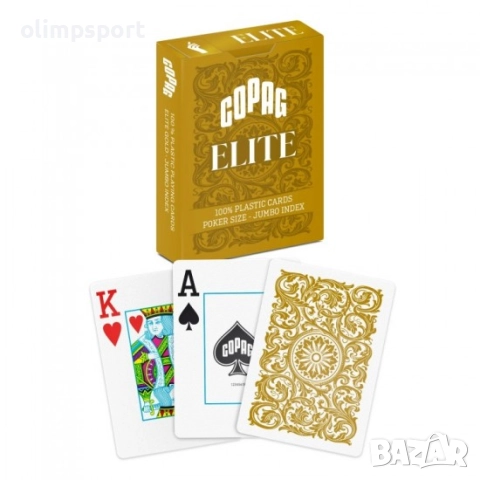 Карти за игра Copag Elite Poker size Jumbo index Gold нови 