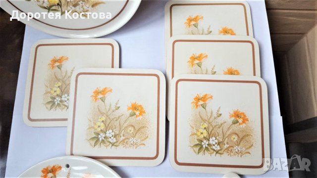 MARKS AND SPENCER красив комплект с полски цветя от Англия, снимка 4 - Антикварни и старинни предмети - 40581238