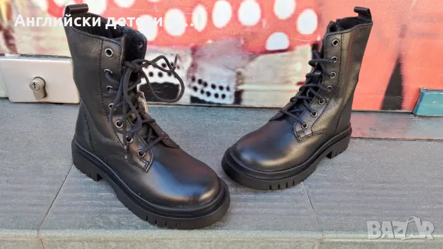 Английски детски боти естествена кожа-Zara, снимка 3 - Детски боти и ботуши - 48771470