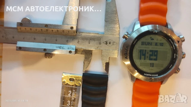 МНОГО ДЪЛГА ЧЕРНА ВОДОЛАЗНА ОРИГИНАЛНА СИЛИКОНОВА КАИШКА NORTH EDGE, снимка 7 - Каишки за часовници - 51358064