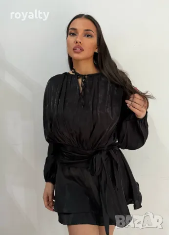 Елегантна черна дамска рокля 