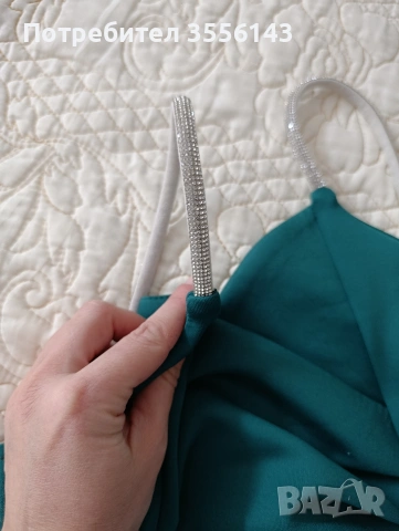 Официална дълга зелена рокля, снимка 3 - Рокли - 53350167