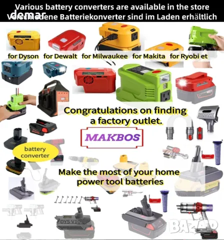 12V адаптер за батерия BOSCH 18V към 12V понижаващ преобразувател с конектор за запалка, снимка 8 - Друга електроника - 49166614