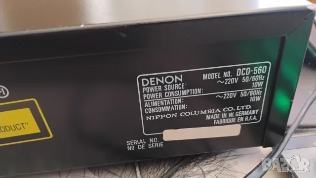 CD player Denon DCD-560, снимка 7 - Аудиосистеми - 56197006