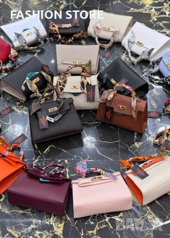 Чанти Hermes велур и кожа