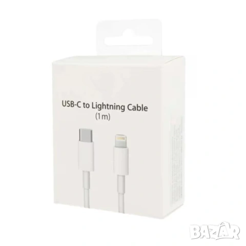 Кабел за данни USB-C към Lightning 1TECH USBCL-1M, Бързо зареждане, 1 метър, Бял, снимка 3 - USB кабели - 54364747