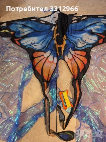 Чисто ново хвърчило с дизайн на пеперуда,, снимка 2 - Други стоки за дома - 54096314