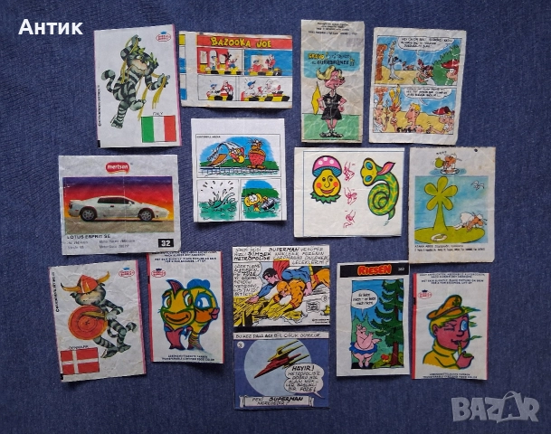 ЛОТ Стари Картинки от Дъвки 150 Броя / Spiderman Pilly Mickey Pink Panther Lucky Luke Kiwi Bombibom, снимка 14 - Колекции - 52637116