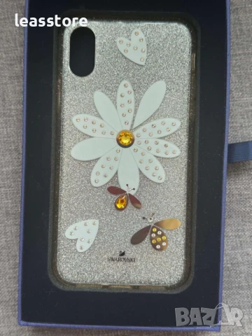 Оригинален луксозен кейс Swarovski IPhone X / XS, снимка 5 - Калъфи, кейсове - 49654141