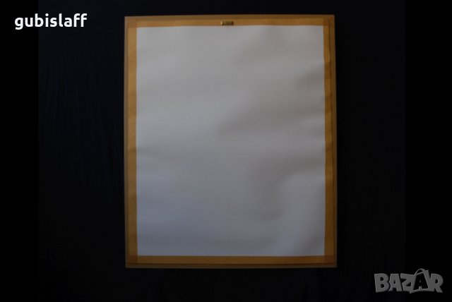 Стара картина, рисунка, ваза с цветя, Хр. Гайчев, 1980-те г., снимка 5 - Картини - 31449317